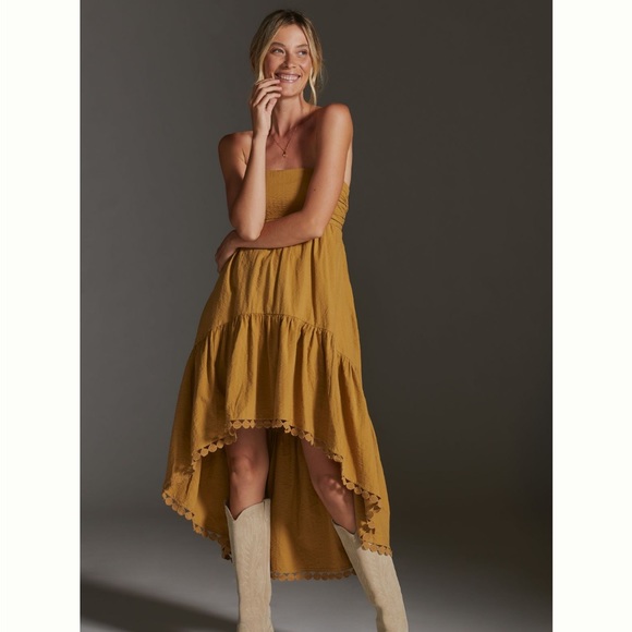 Anthropologie Dresses & Skirts - Maeve strapless high low midi dress
